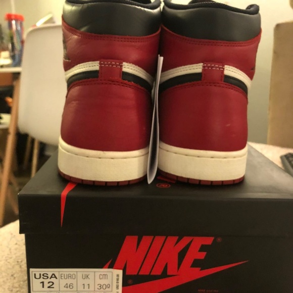COPY - Air Jordan 1 Retro High OG Bred Toe Size12 - Picture 7 of 7